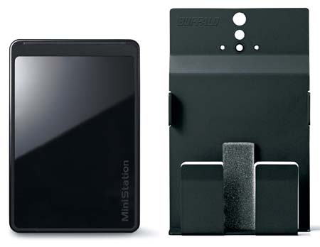 Портативный винчестер Buffalo HD-PCT500U2 / V и его крепление к телевизорам